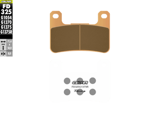 Galfer Sinter Trackday Brake Pads FD325G1375R - Front (2/pc) (FD325G1375R)
Kawasaki Z 900 (2018+)
Kawasaki Z 1000 (2010+)
Kawasaki H2 (2018+)
Kawasaki Ninja ZX-4R/RR
Kawasaki Ninja ZX-10R (2008-2015)
Suzuki GSX-R 600 (2004-2010)
Suzuki GSX-R 750 (2004-2010)
Suzuki GSX-R 1000 (2004-2011)
Equivalent to WRP 7406
Equivalent to SBS 806
Equivalent to Vesrah VD-355
Equivalent to EBC FA379