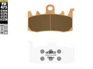 Galfer Sinter Trackday Brake Pads FD475G1375R - Front (2/pc) (FD475G1375R)
Fitment
Aprilia Tuono V4/R (2014-2016)
Aprilia RS660
BMW rNineT (2014+)
Ducati Monster 797 (2017+)
Ducati Monster 937 (non-SP)
Ducati Hypermotard 800/SP (2013+)
Ducati Scrambler 800 (2015+)
Ducati Monster 821 (2014+)
Ducati Hypermotard 939/SP (2016+)
Ducati Hypermotard 950/SP
Ducati Supersport 939 (2017+)
Ducati 899 Panigale (2014-2015)
Ducati 959 Panigale (2016+)
Ducati V2 Panigale (2020-2024)
Ducati Scrambler 1100 (2018+)
Ducati Monster 1200 (2014+)
Husqvarna 701 Supermoto (2021+)
Kawasaki ZH2 1000 (2020+)
KTM 690 SMC R (2021+)
MV Agusta 800 Rivale / Stradale (2013+)
Triumph Street Triple 765R (2017+) (does not fit S or RS) 
Equivalent to SBS 900RST
Equivalent to WRP 7500F0R
Equivalent to Vesrah VD-9070
Equivalent to EBC FA630