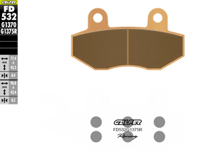 Galfer Sinter Trackday Brake Pads FD532G1375R - Front (2/pc) (FD532G1375R)
