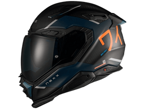 Nexx X.WST3 Helmet Carbon Manga Matte Orange / Blue (+dark smoke visor)