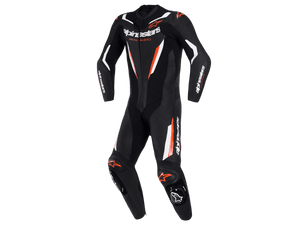 Alpinestars GP Force v2 Leather Race Suit (Black / White / Red Fluo)