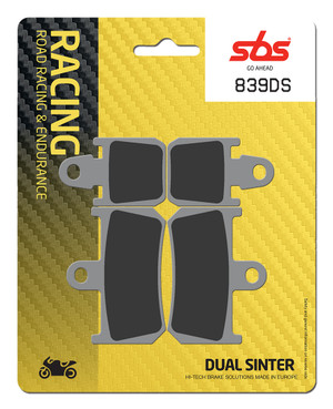 SBS Dual Sinter "Racing" Brake Pads 839 DS / DS1 - Front 