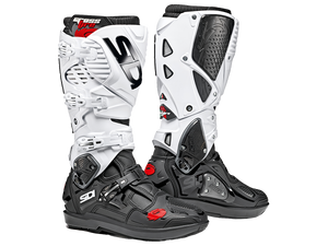 Sidi Crossfire 3 SRS Boots Black/White | Free Shipping: MOTO-D Racing
