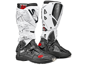 Sidi Crossfire 3 TA Boots Black / White | Free Shipping: MOTO-D Racing