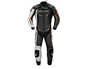 SPIDI Track Wind Pro Motorcycle Racing Leather Suit Black/White/Gold