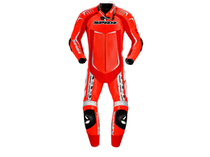 Spidi "Track Wind Replica Evo" Motorcycle Racing Leather Suit Red/White