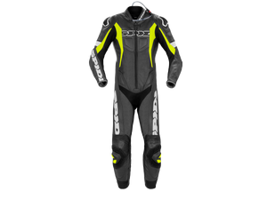 Spidi "Sport Warrior Perforated Pro" Motorcycle Leather Racing Suit Black/Neon 