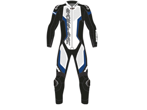 Spidi Laser Pro Perforated Motorcycle Leather Racing Suit Black/White Blue