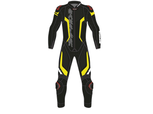 Spidi "Laser Pro Perforated" Motorcycle Leather Racing Suit Black/Neon