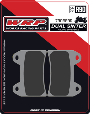 WRP Brake Pads Dual Sinter DS Racing Superbike 7306 F9R