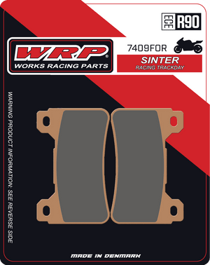 WRP Brake Pads Sinter Racing / Trackday 7409 F0R
Fitment
Same as SBS 809 RST / RS
Fits Honda CBR 600 RR (2005-2018/ABS)
Fits Honda CBR 1000 RR Fireblade (2004-2016/Tokico Caliper)
Equivalent to Galfer 326
Equivalent to Vesrah VD-170
Equivalent to EBC FA390