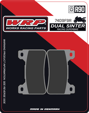 WRP Brake Pads Dual Sinter DS Racing Superbike 7409 F9R