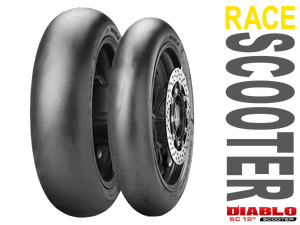 Pirelli Diablo Superbike SC Scooter Race Slicks Tire Set (Front 100/90 + Rear 120/80) (12")
