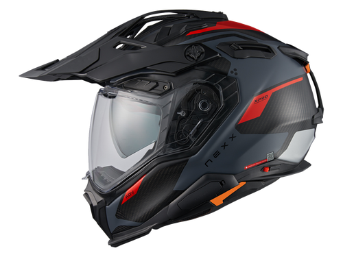 Nexx X.WED3 Keyo Matte Grey/Red Carbon Adventure Helmet