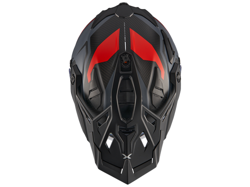 Nexx X.WED3 Keyo Matte Grey/Red Carbon Adventure Dirtbike Helmet