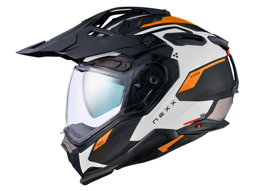 Nexx X.WED3 Keyo Matte White/Orange Carbon Helmet Motorcycle Helmet