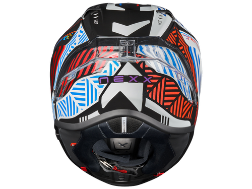 Nexx X.R3R Helmet OutBrake White/Blue (+dark smoke visor)