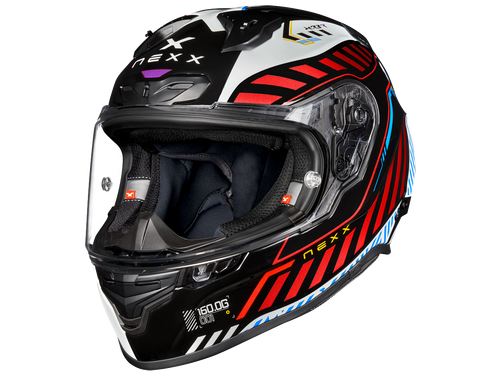 Nexx X.R3R Helmet OutBrake White/Blue (+dark smoke visor)