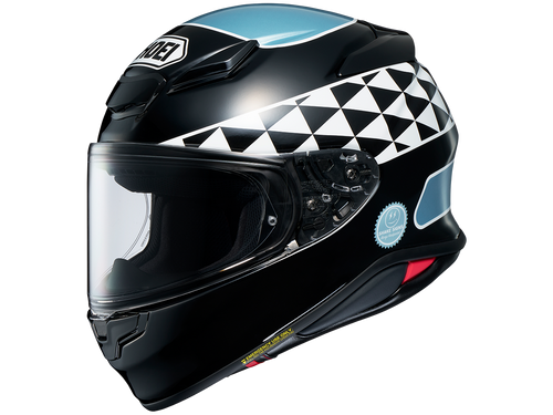 Shoei RF-1400 Shakin Helmet TC2 Black/White/Lt Bluev