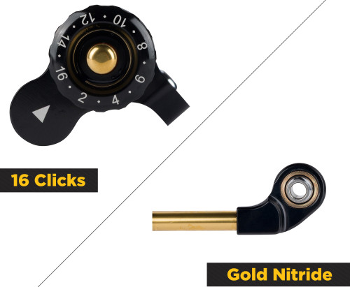 Matris Motorcycle Sportbike Steering Damper Adjustment 16-Clicks Linear Adjustment
