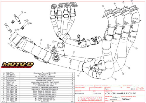 Spark Honda CBR 1000RR-R Full Titanium Exhaust System (2025+):