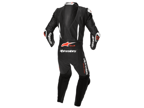 Alpinestars GP-R7 Leather Race Suit (Black/White/Red Fluo)