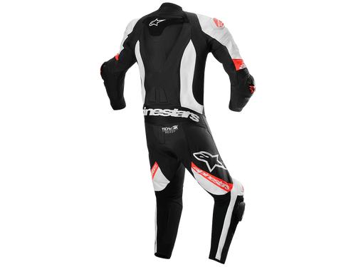 Alpinestars Missile V2 Ward Leather Race Suit (Black/White/Fluo Red) Back