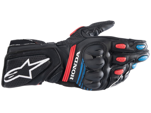 Alpinestars SP-8 V3 Honda Leather Gloves (Black/Red/Blue)