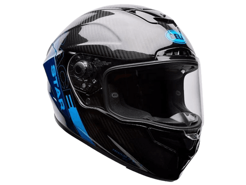 Bell Carbon "Race Star" Flex DLX Helmet Strike Blue