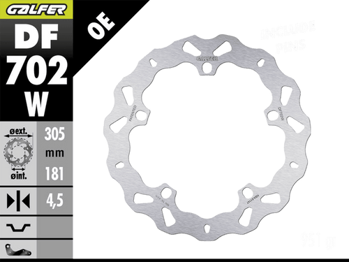 Galfer BMW F850 GS Front Brake 305mm Wave Rotor (2018+) (GLF-DF702W)