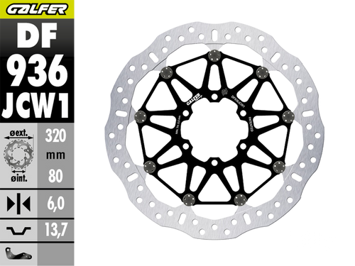 Galfer BMW S1000RR Front Brake 320x6mm Billet Floating Floatech Rotor (2020+) (GLF-DF936JCW1G03-A)
