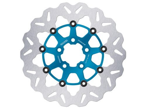 Galfer Harley Davidson Road King Rear Brake Billet Floating Wave Rotor (Blue) (2016-19) (GLF-DF836CWUB)