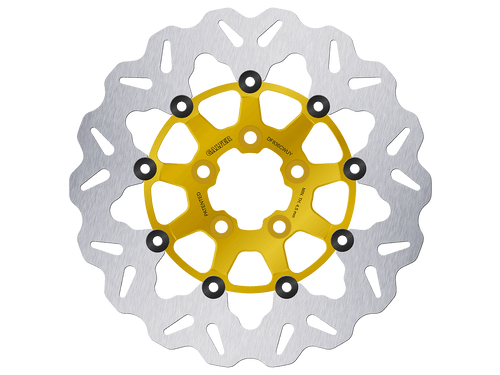 Galfer Harley Davidson Road King Rear Brake Billet Floating Wave Rotor (Gold) (2016-19) (GLF-DF836CWUY)