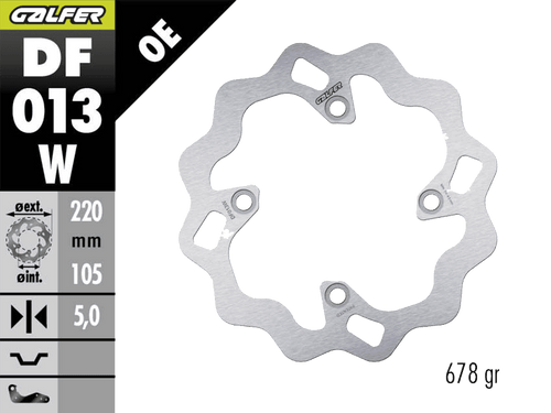 Galfer Honda CBR 1000 Rear Brake Wave Rotor (04-19)