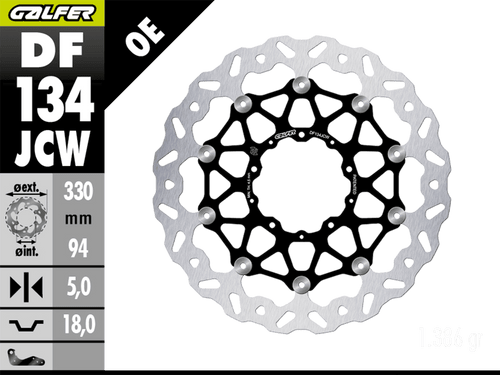 Galfer Honda CBR 1000RR-R (Brembo Calipers) Front Brake 330mm Billet Floating Floatech Rotor (2020+)
