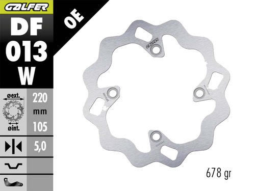Galfer Honda CBR 600RR Rear Brake Wave Rotor (1991+)