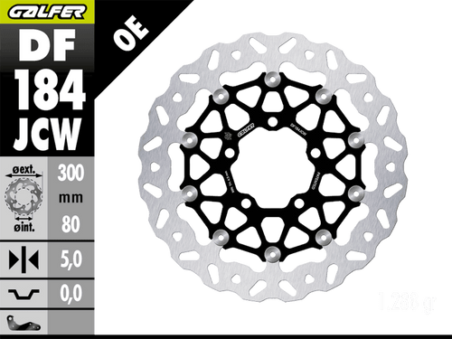 Galfer Kawasaki Ninja ZX-6R Front Brake 300mm Floating Floatech Rotor (05-12) (GLF-DF184JCW)