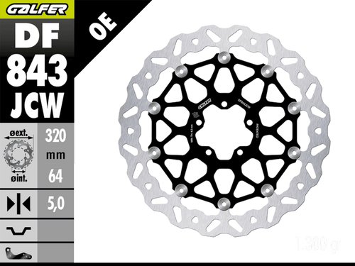 Galfer KTM 1290 Super Duke R/ EVO / GT Front Brake 320mm Billet Floating Floatech Rotor