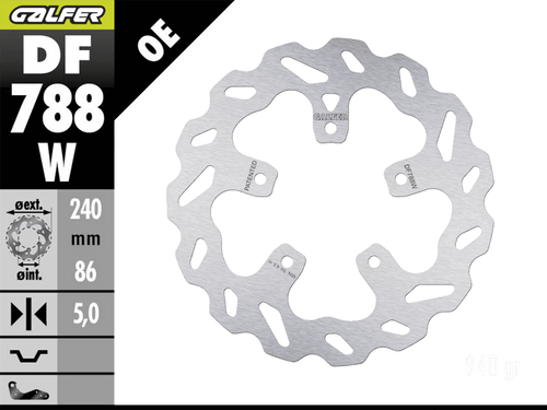 Galfer KTM 1290 Super Duke R/GT Rear Brake Wave Rotor