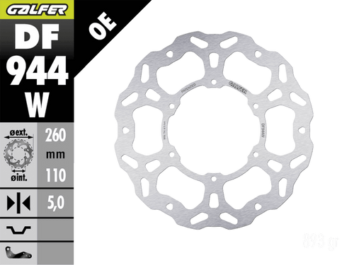 Galfer KTM 790 Adventure Rear Brake 260mm Wave Rotor