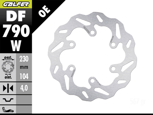 Galfer KTM RC 390 Rear Brake Wave Rotor