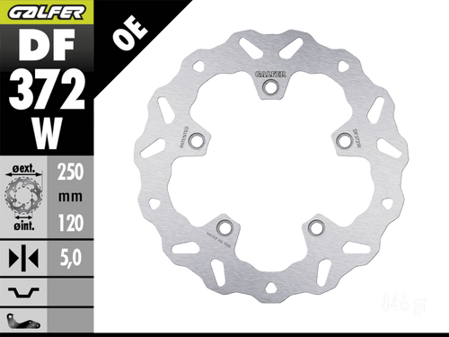 Galfer Suzuki GSX-S 1000 Rear Brake Floating Wave Rotor (2015+)