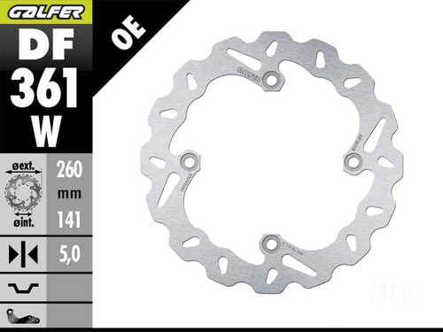 Galfer Suzuki V-Strom 650 / 1000 / 1050 Rear Brake Wave Rotor