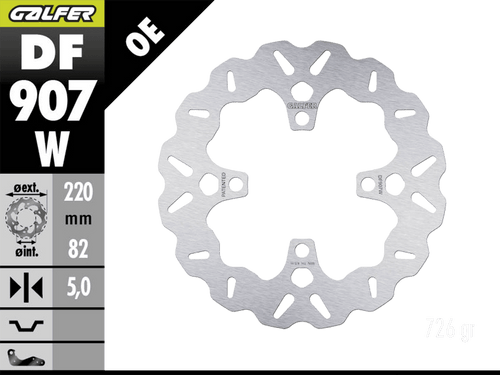 Galfer Triumph Street Triple R Rear Brake Wave Rotor (2013+)
