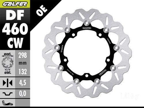 Galfer Yamaha R7 Front Brake 298mm Billet Floating Wave Rotor