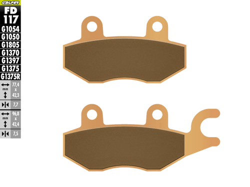 Galfer Motorcycle Brake Pads Street FD117G1375 - Front (2/pc) (FD117G1375)