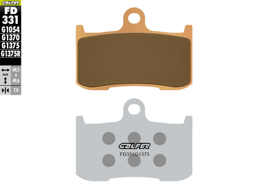 Galfer Motorcycle Brake Pads Street FD331G1375 - Front (2/pc) (FD331G1375)