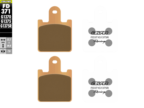 Galfer Sinter Trackday Brake Pads FD371G1375R - Front (2/pc) (FD371G1375R)