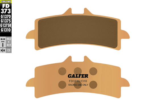 Galfer Racing Motorcycle Brake Pads Yamaha R9 - Front (2/pc) (FD373G1310-B)
Fitment
OEM Brembo M4, M50, GP4-RS, Stylema, GP4-RX, GP4-MS
Aprilia RSV4 1000 ABS (2009-2014)
Aprilia RSV4 1000 Factory (2009-2011)
Aprilia RSV4 1000 Factory APRC ABS (2014-2016)
Aprilia RSV4 1100 (non-Factory) (2019-2024)
Aprilia RSV4 1100 Factory (2019-2024)
Ducati 848 EVO (2011-2012)
Ducati 1098 (2007-2010)
Ducati 1098/S Streetfighter (2009-2014)
Ducati 1198 S/SP (2009-2013)
Ducati Streetfighter V2 (2025)
Ducati Hypermotard 1100/SP/EVO (2007-2013)
Ducati Panigale 1199 (2012-2015)
Ducati Panigale 1299 (2015+)
Ducati Panigale V2 (2025)
Ducati Panigale V4 (2018-2024)
Ducati Panigale V4 S (2018-2024)
Ducati Panigale V4 R (2019+)
Ducati Monster V2
Honda CBR 1000 RR-R Fireblade SP/SP2 (2023+) (Brembo)
Kawasaki Ninja H2 (2015+)
Kawasaki Ninja ZX-10R (2016+)
Kawasaki ZH2 SE 1000 (2021+)
KTM Duke 690/R (2014-2017)
KTM RC8 1190 (2008-2015)
KTM RC8 C 890
KTM RC-R Track 990 (2025+)
KTM SuperDuke 1290/R (2014+)
MV Agusta F4 (2012+)
MV Agusta F4 (2008-2011)
Suzuki GSX-R 600 / 750 (2011+)
Suzuki GSX-R 1000 (2012+)
Suzuki GSX-R 1000 R (17-19)
Suzuki GSX-S 1000GT /GT+
Suzuki Hayabusa (2013+)
Yamaha R1 (2025+)
Yamaha R9 (2025+)
Equivalent to SBS 841
Equivalent to Vesrah VD-9031
Equivalent to EBC FA447
Equivalent to WRP 7441