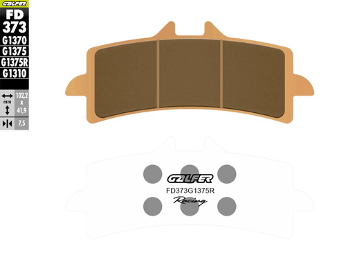 Galfer Sinter Trackday Brake Pads Yamaha R9 - Front (2/pc) (FD373G1375R-C)
Fitment
OEM Brembo M4, M50, GP4-RS, Stylema, GP4-RX, GP4-MS
Aprilia RSV4 1000 ABS (2009-2014)
Aprilia RSV4 1000 Factory (2009-2011)
Aprilia RSV4 1000 Factory APRC ABS (2014-2016)
Aprilia RSV4 1100 (non-Factory) (2019-2024)
Aprilia RSV4 1100 Factory (2019-2024)
Ducati 848 EVO (2011-2012)
Ducati 1098 (2007-2010)
Ducati 1098/S Streetfighter (2009-2014)
Ducati 1198 S/SP (2009-2013)
Ducati Streetfighter V2 (2025)
Ducati Hypermotard 1100/SP/EVO (2007-2013)
Ducati Panigale 1199 (2012-2015)
Ducati Panigale 1299 (2015+)
Ducati Panigale V2 (2025)
Ducati Panigale V4 (2018-2024)
Ducati Panigale V4 S (2018-2024)
Ducati Panigale V4 R (2019+)
Ducati Monster V2
Honda CBR 1000 RR-R Fireblade SP/SP2 (2023+) (Brembo)
Kawasaki Ninja H2 (2015+)
Kawasaki Ninja ZX-10R (2016+)
Kawasaki ZH2 SE 1000 (2021+)
KTM Duke 690/R (2014-2017)
KTM RC8 1190 (2008-2015)
KTM RC8 C 890
KTM RC-R Track 990 (2025+)
KTM SuperDuke 1290/R (2014+)
MV Agusta F4 (2012+)
MV Agusta F4 (2008-2011)
Suzuki GSX-R 600 / 750 (2011+)
Suzuki GSX-R 1000 (2012+)
Suzuki GSX-R 1000 R (17-19)
Suzuki GSX-S 1000GT /GT+
Suzuki Hayabusa (2013+)
Yamaha R1 (2025+)
Yamaha R9 (2025+)
Equivalent to SBS 841
Equivalent to Vesrah VD-9031
Equivalent to EBC FA447
Equivalent to WRP 7441